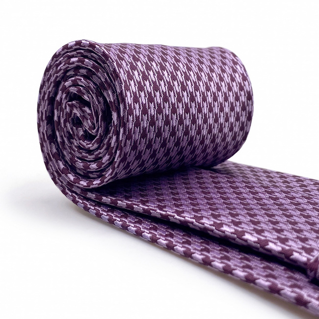 A90 Purple Houndstooth Mens Ties Pocket Square Set Wedding Extra Long ...