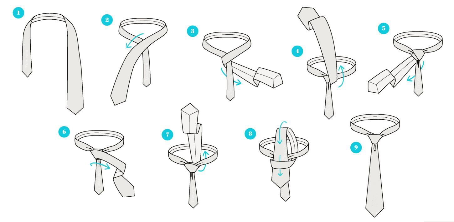 HOW TO TIE A TIE ON YOUR MAN--Half-Windsor